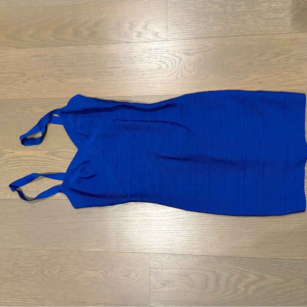 Herve Leger Blue Bandage Dress